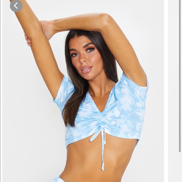 Pretty little thing cropped pj top - Picture 1 of 4